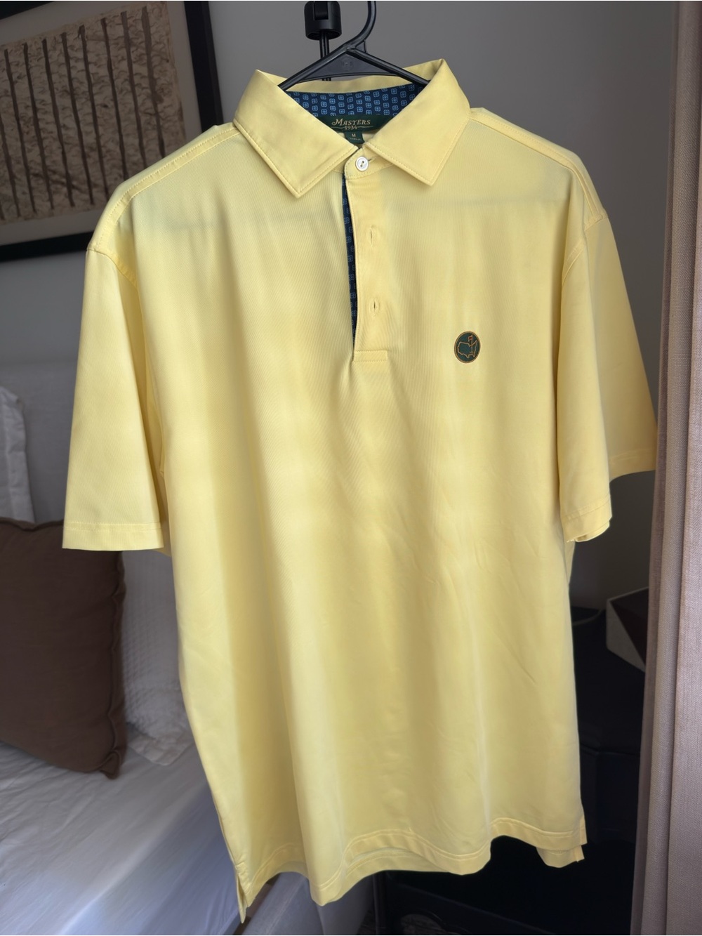 RARE ANGC Masters Yellow Polo Shirt with Logo
